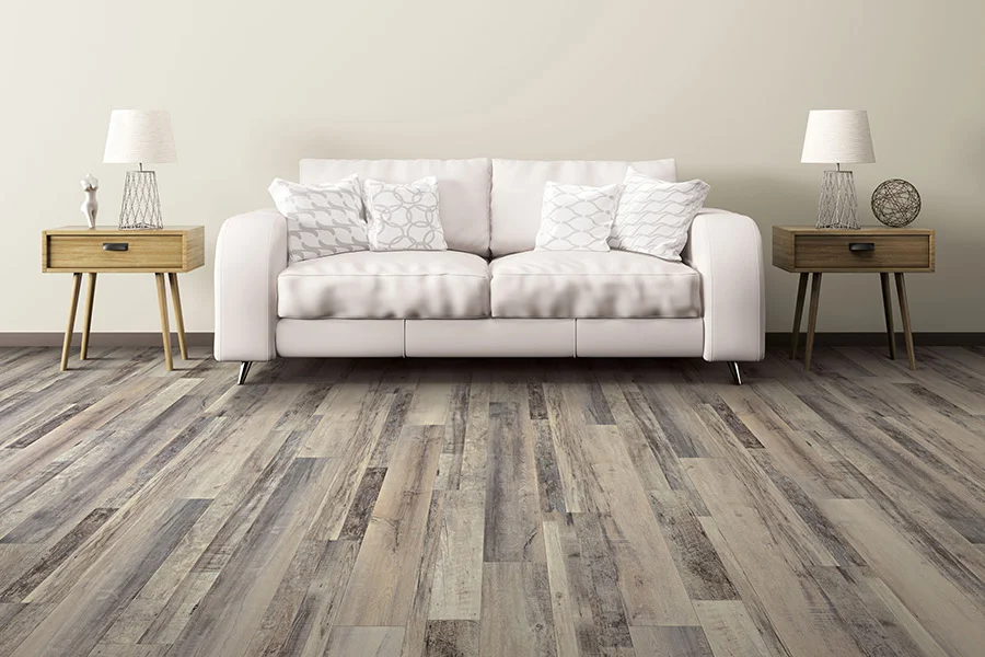 luxury vinyl flooring in modern living room